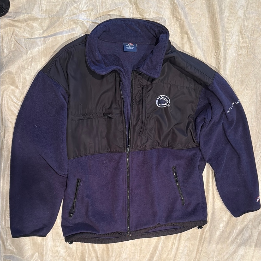 Penn State Navy and Black fleece Jacket